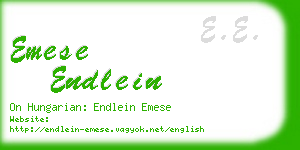 emese endlein business card